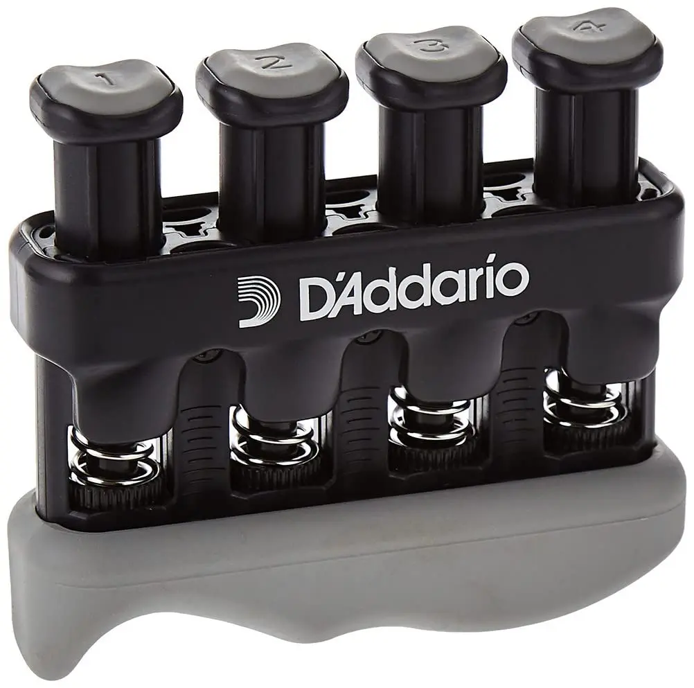 D'Addario Varigrip Hand Exerciser with Adjustable Tension & Simulated Strings | Black/Grey - view 4
