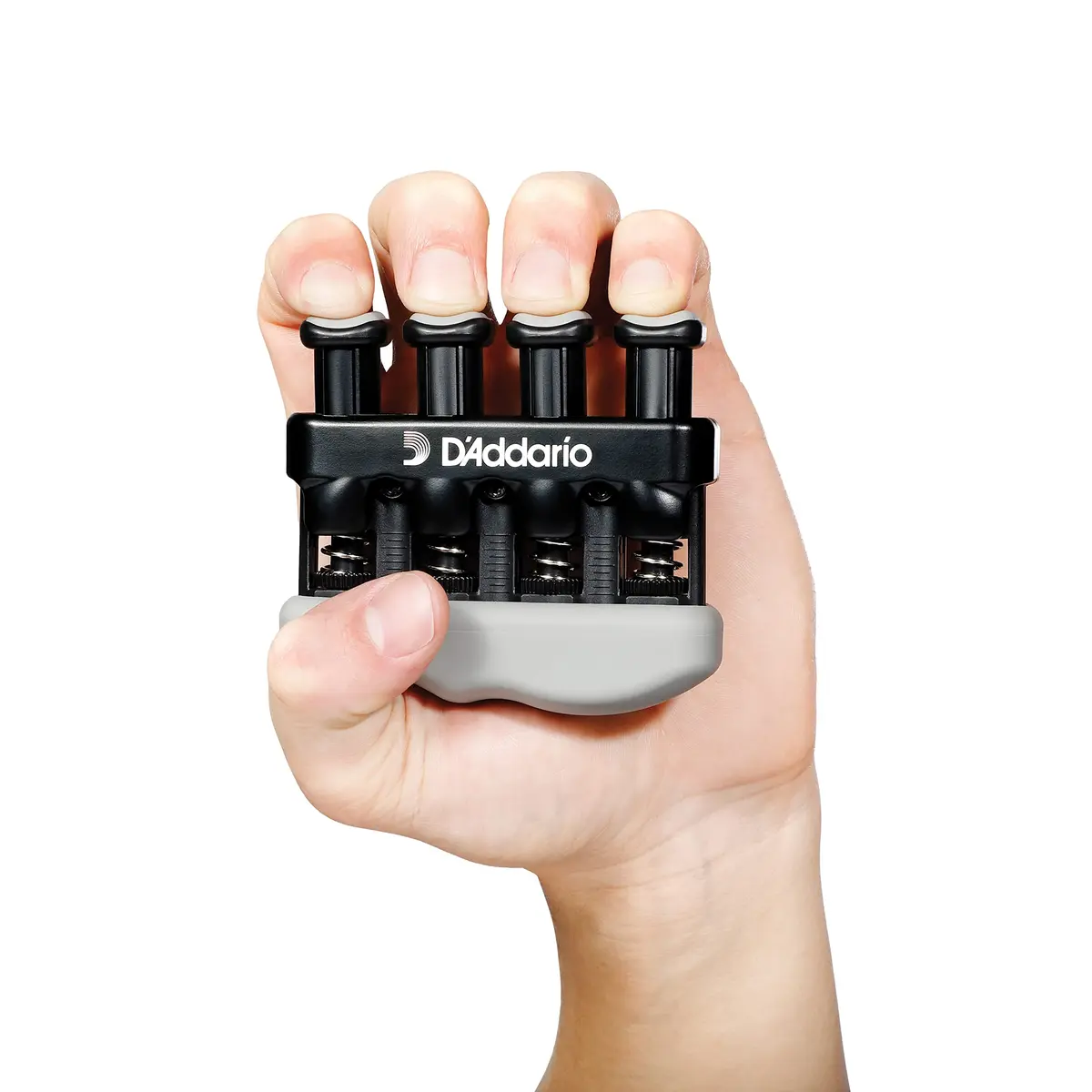 D'Addario Varigrip Hand Exerciser with Adjustable Tension & Simulated Strings | Black/Grey - view 2