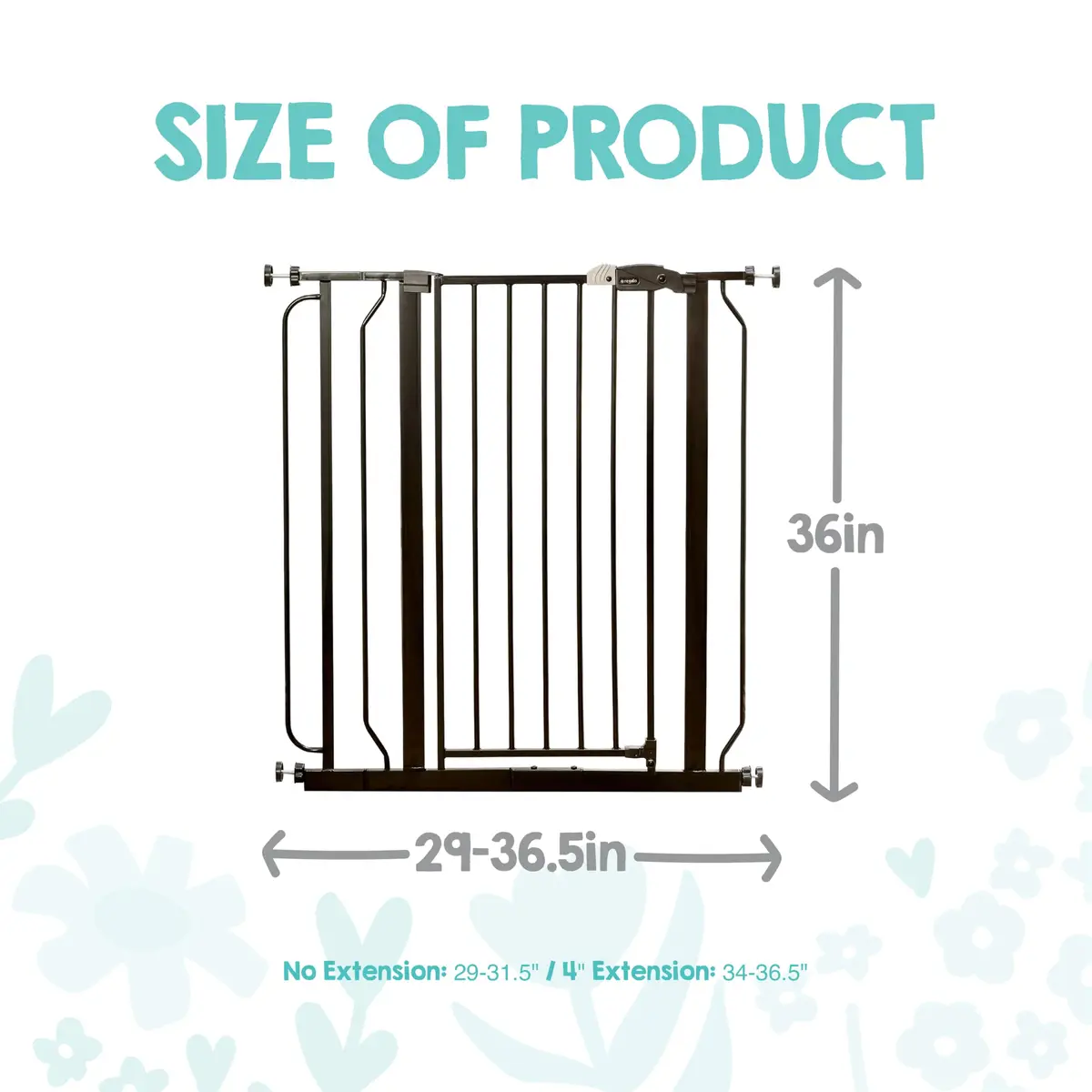 Regalo Safety 36" Extra Tall Baby Gate for Doorways & Stairs | Child & Pet Safety, Easy Setup - view 2