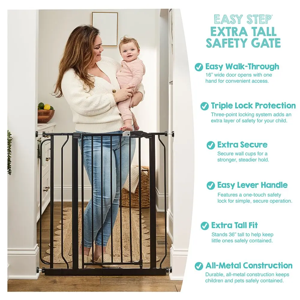 Regalo Safety 36" Extra Tall Baby Gate for Doorways & Stairs | Child & Pet Safety, Easy Setup - view 4