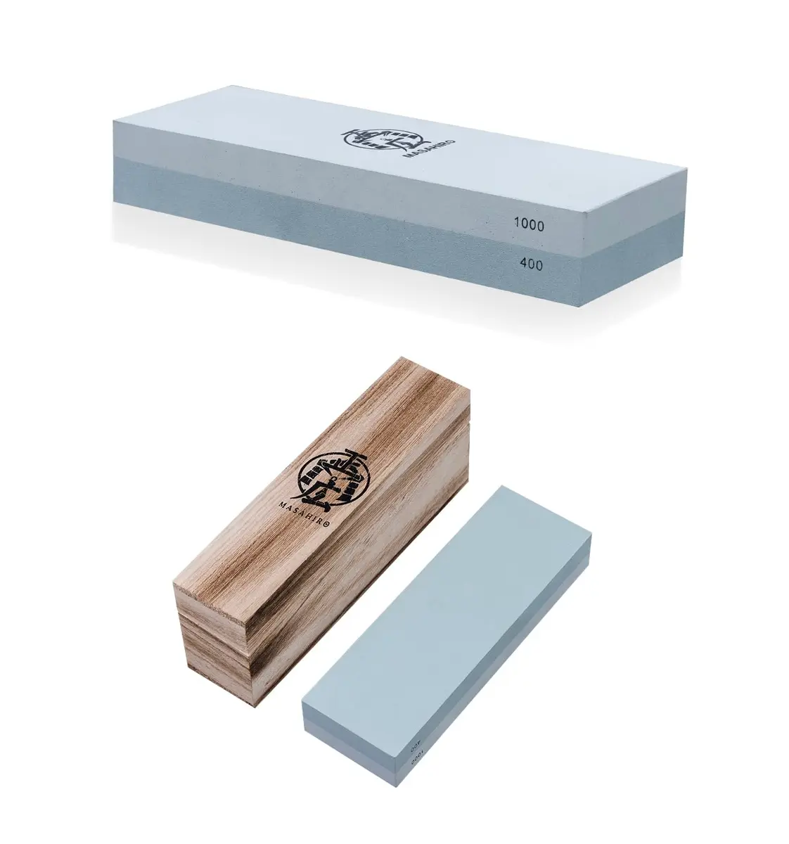 HMS 400/1000 Grit Dual-Sided Whetstone, 7-Inch Sharpening Stone | Coarse to Fine Edge Restoration - main product image