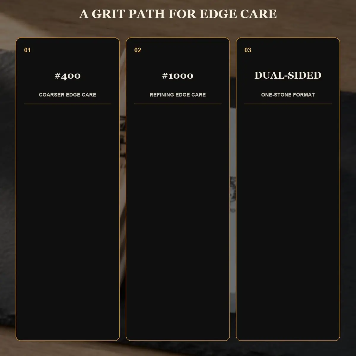 HMS 400/1000 Grit Dual-Sided Whetstone, 7-Inch Sharpening Stone | Coarse to Fine Edge Restoration - view 6