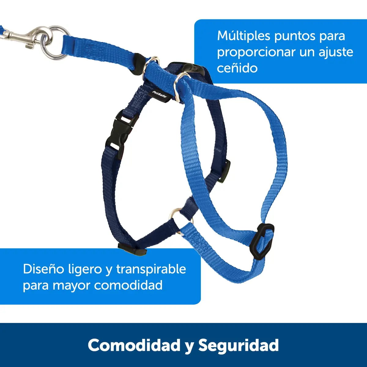 PetSafe Come With Me Kitty Harness and Bungee Leash, Medium, Black/Silver | Safe Outdoor Walks for Cats - view 4