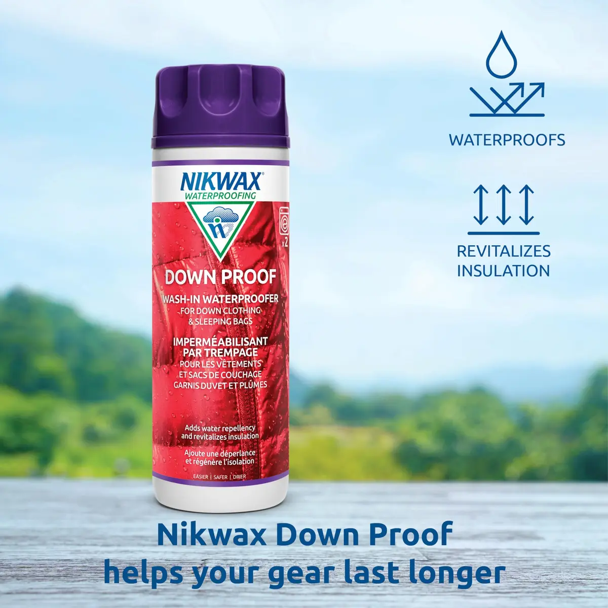 Nikwax Down Proof Wash-in Waterproofing 300ml (10.14 Fl Oz) | Restores DWR for Down Gear - view 3
