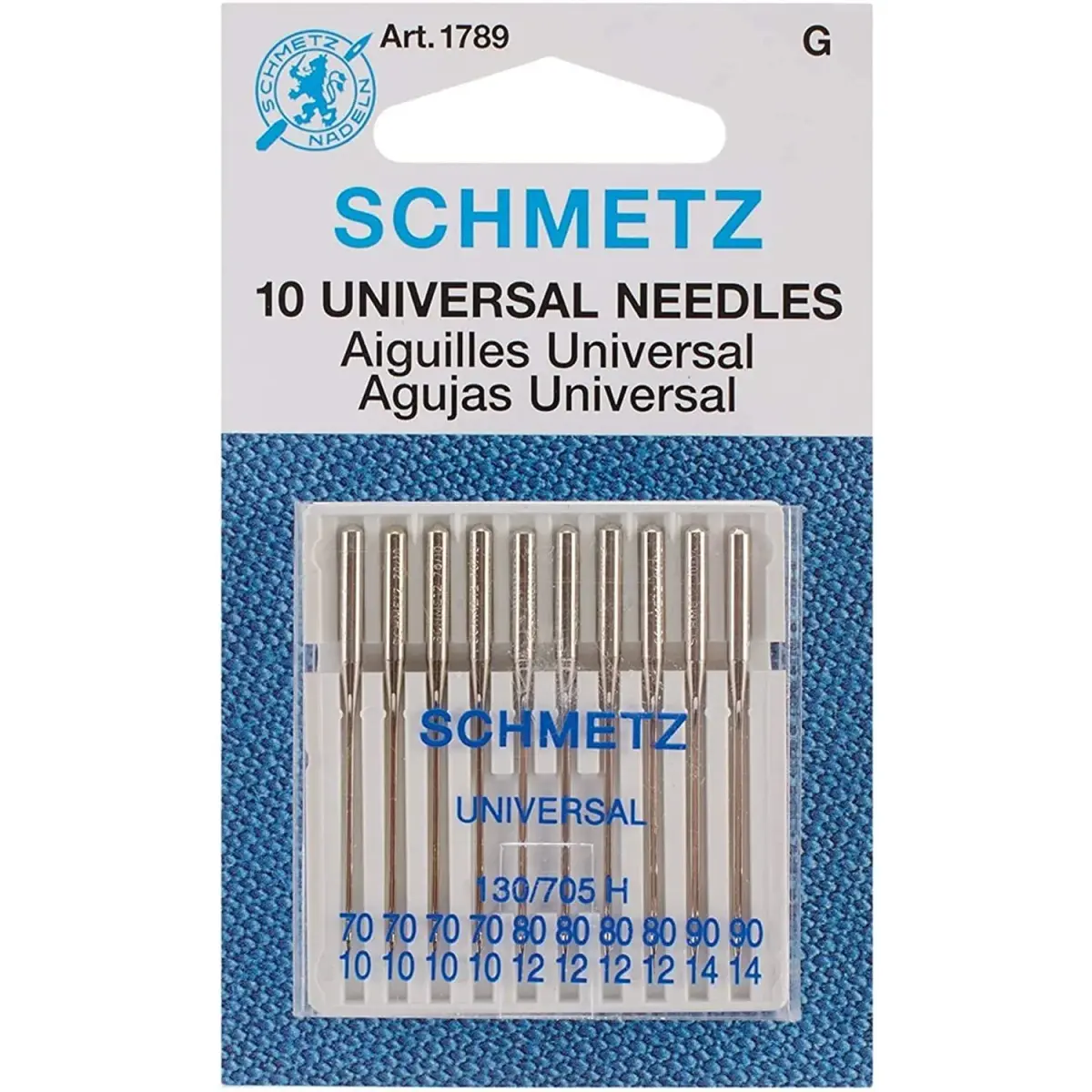 SCHMETZ Universal Machine Needles 70/10, 80/12, 90/14 | Pack of 10 Assorted Sizes - main product image