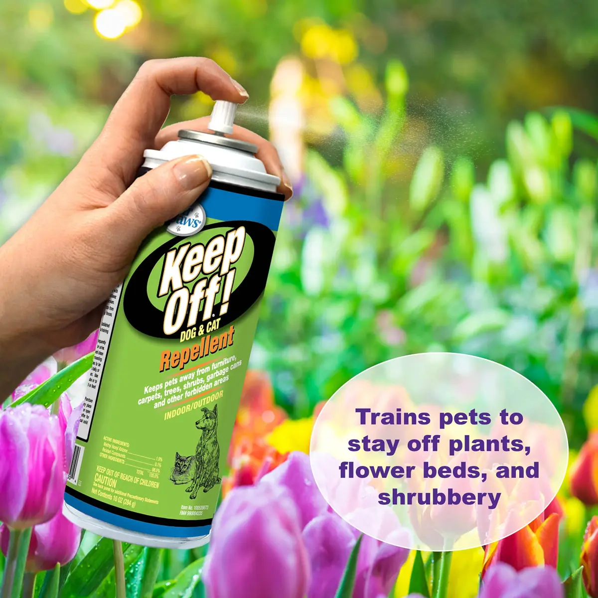 Four Paws Keep Off! Pet Repellent Spray for Outdoors & Indoors, Dog & Cat Chew & Scratch Deterrent, 296ml (10 fl oz) - view 2