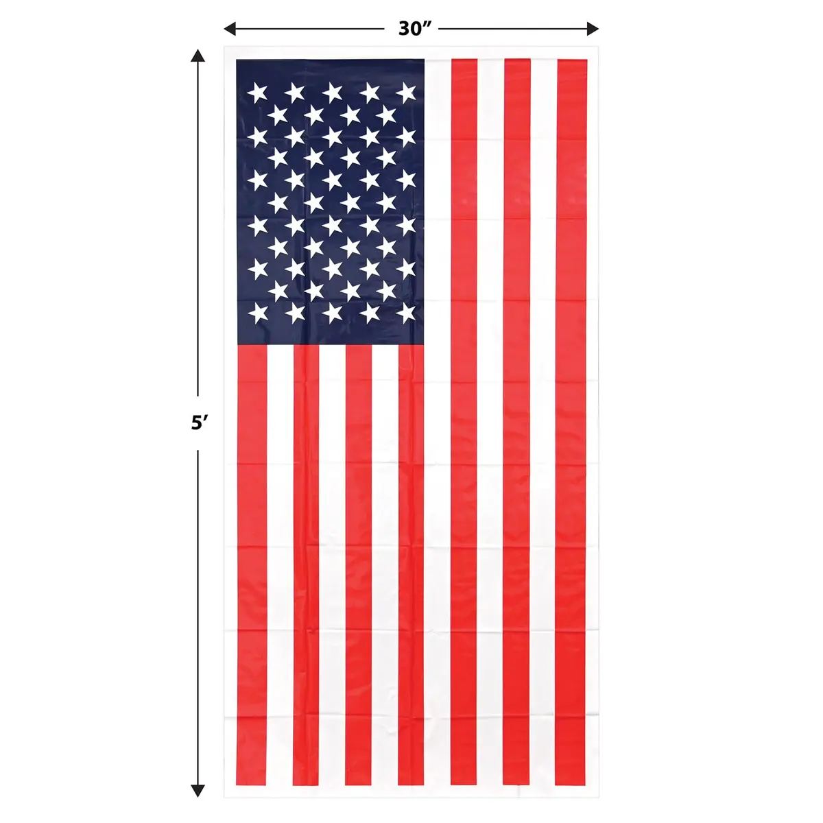 Beistle American Flag Door Cover 30" x 60" | Patriotic outdoor decoration - view 2