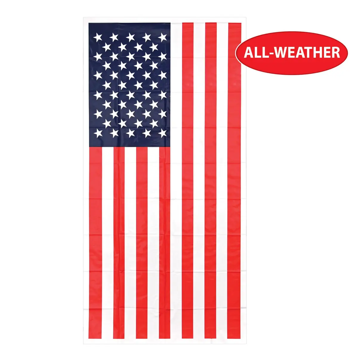 Beistle American Flag Door Cover 30" x 60" | Patriotic outdoor decoration - view 3