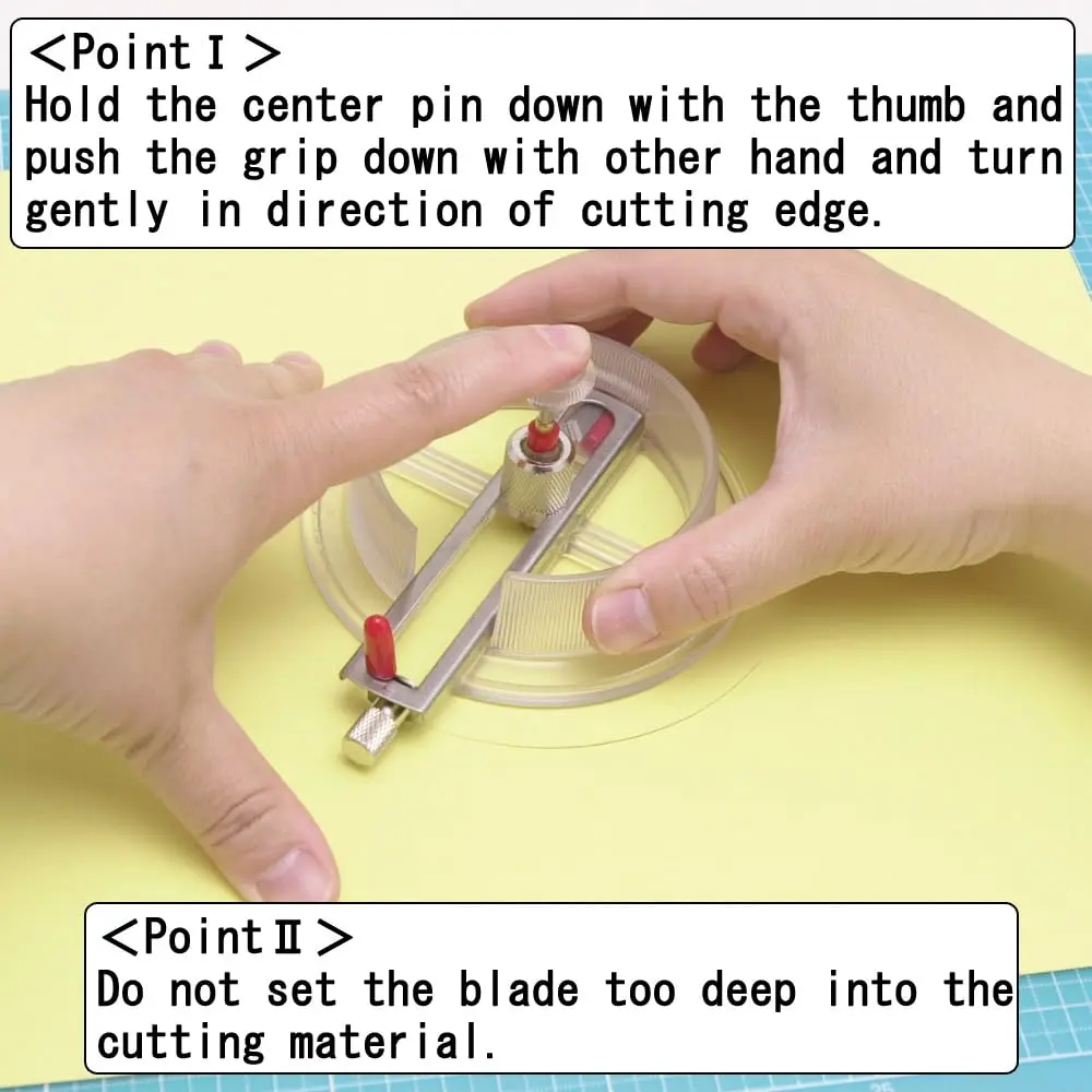 NT Cutter iC-1500P Circle Cutter 18mm (0.71") | Cuts Circles 19mm to 171mm Diameter - view 4