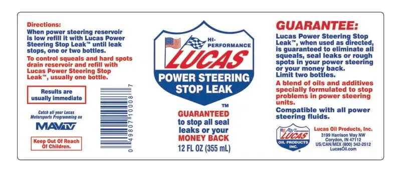 Lucas Oil Power Steering Stop Leak 12 Fl Oz (Pack of 12) | Stops leaks & rack problems - view 2
