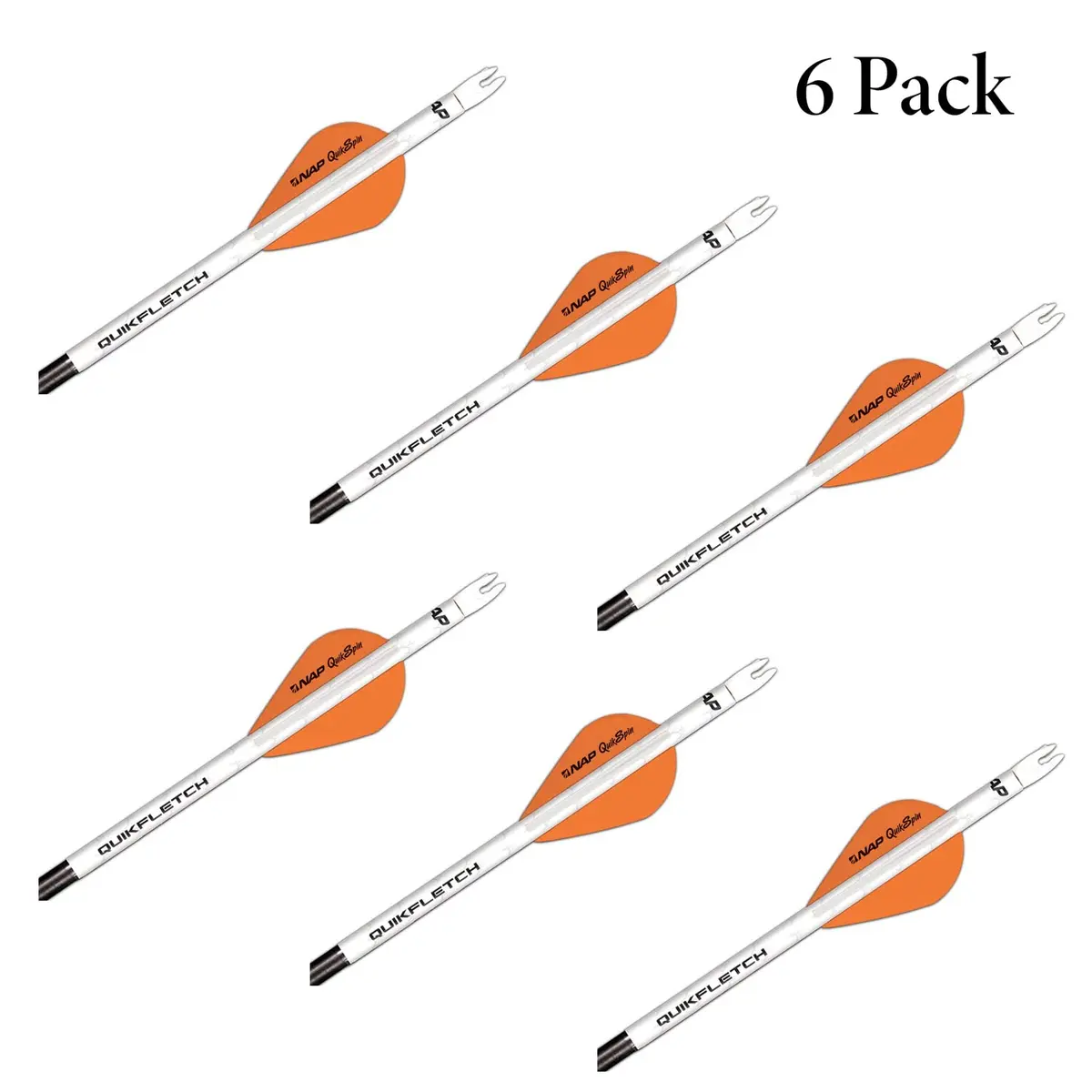 New Archery Products Quikfletch Quikspin 2" 3-Vane Stabilizing Fletching 6-Pack | Easy Arrow Building for Compound Bows - view 2