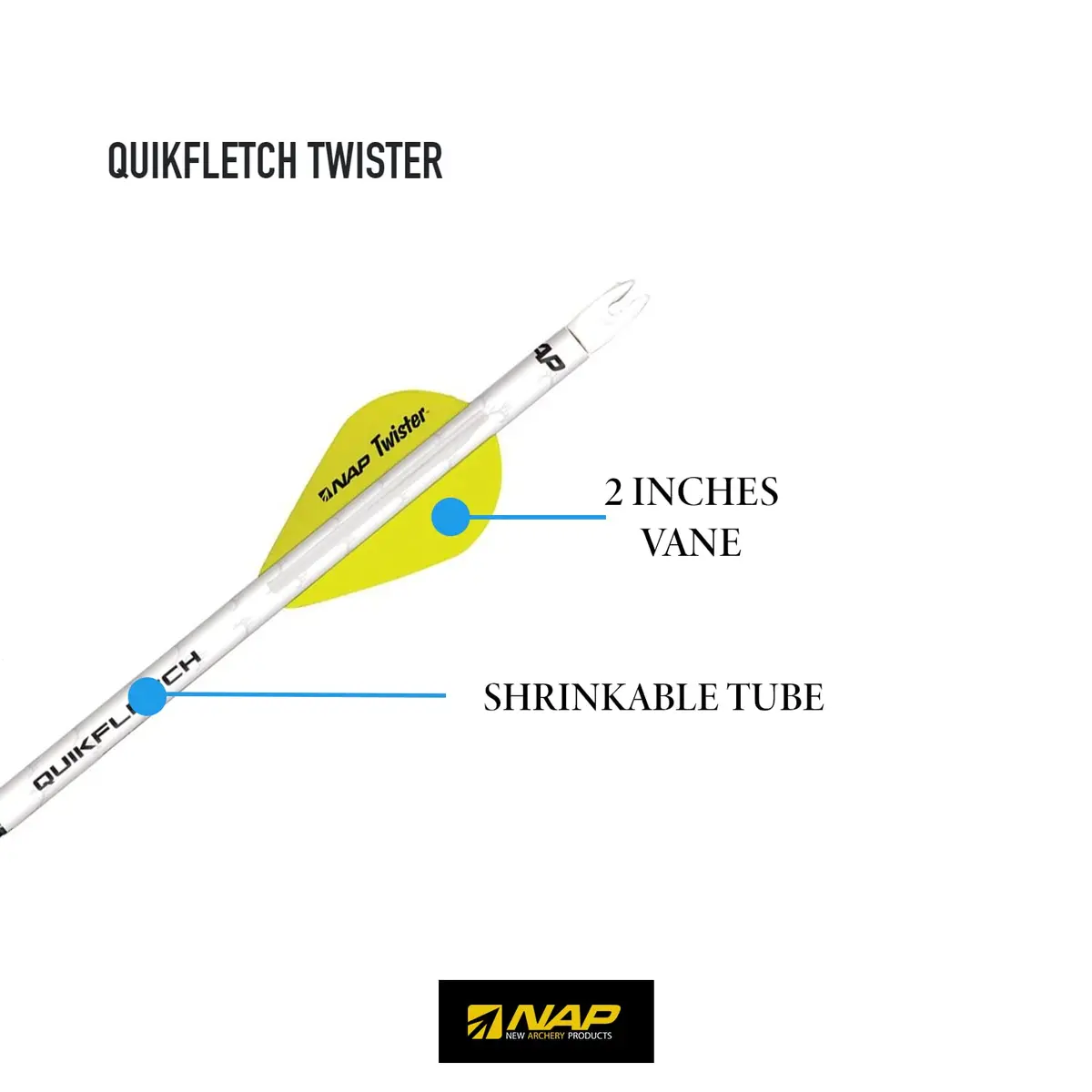 New Archery Products Quikfletch Twister 2-inch Vanes (6 Pack) | Easy Arrow Fletching for Accuracy - view 3