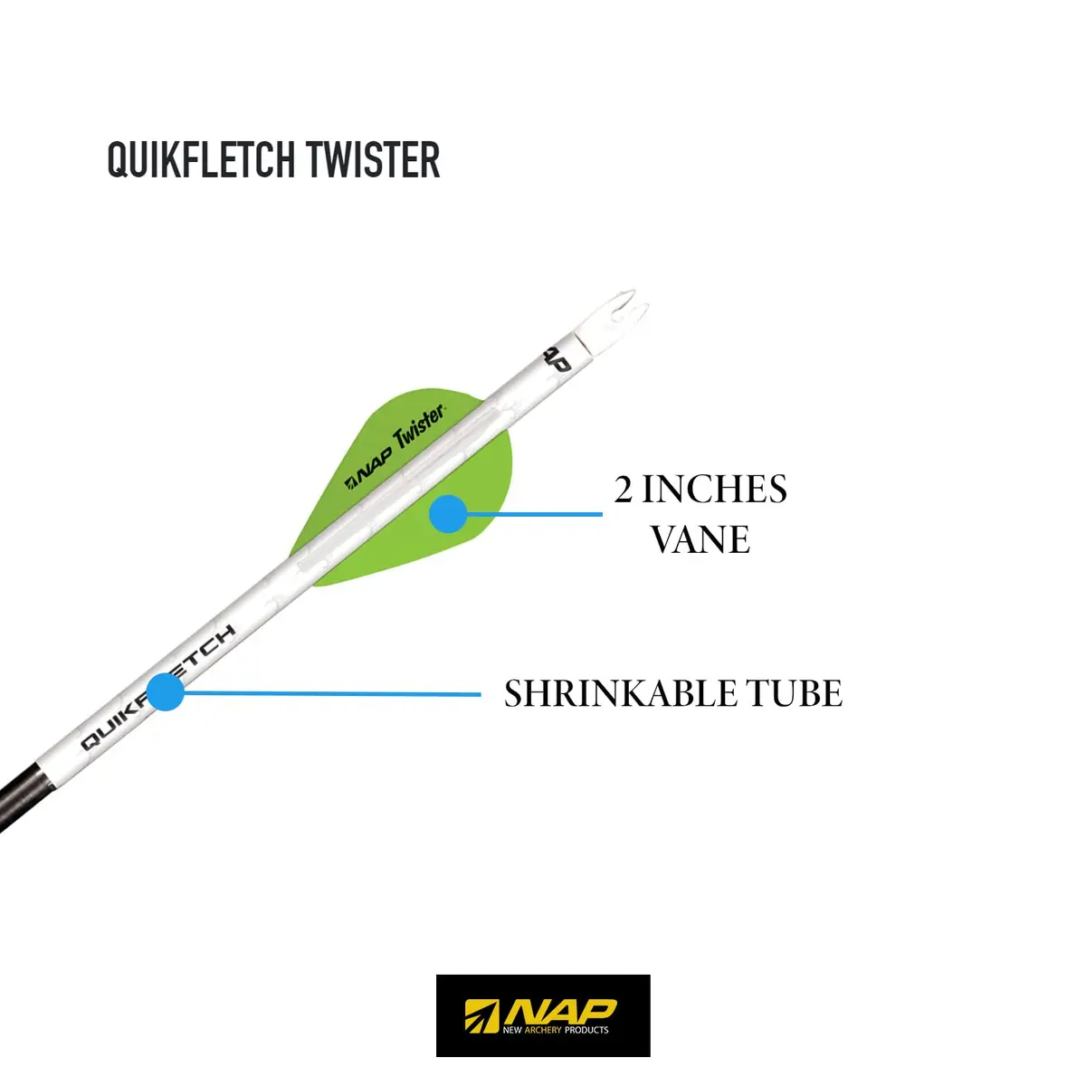 New Archery Products Quikfletch Twister 2" 3-Vane Fletching (6 Pack) | Easy Arrow Building - view 3
