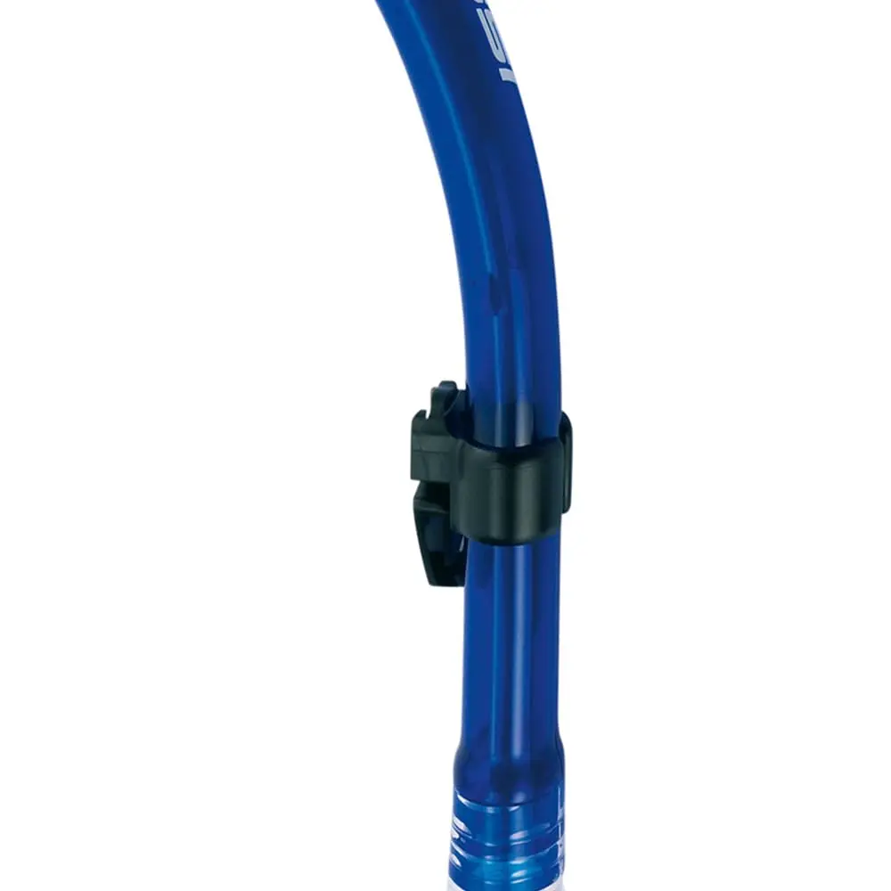 CRESSI Supernova Dry Snorkel Clear/Cobalt | Prevents Water Entry, Hypoallergenic Silicone - view 4