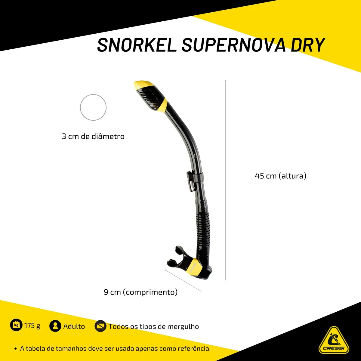 CRESSI Supernova Dry Snorkel Clear/Cobalt | Prevents Water Entry, Hypoallergenic Silicone - view 5