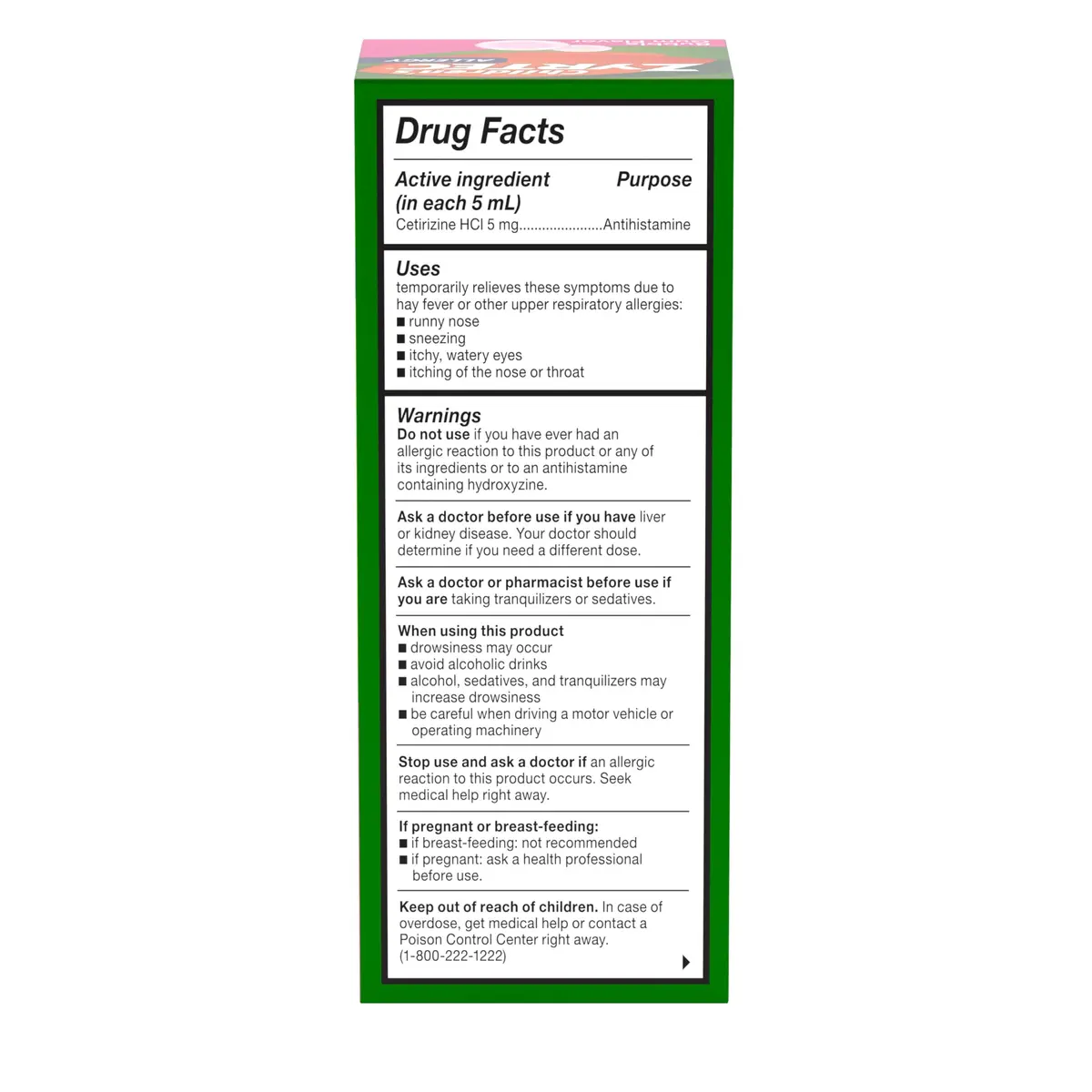 Zyrtec Children's Allergy Relief Syrup Bubble Gum 4 fl. oz | 24-Hour Kid's Antihistamine - view 9