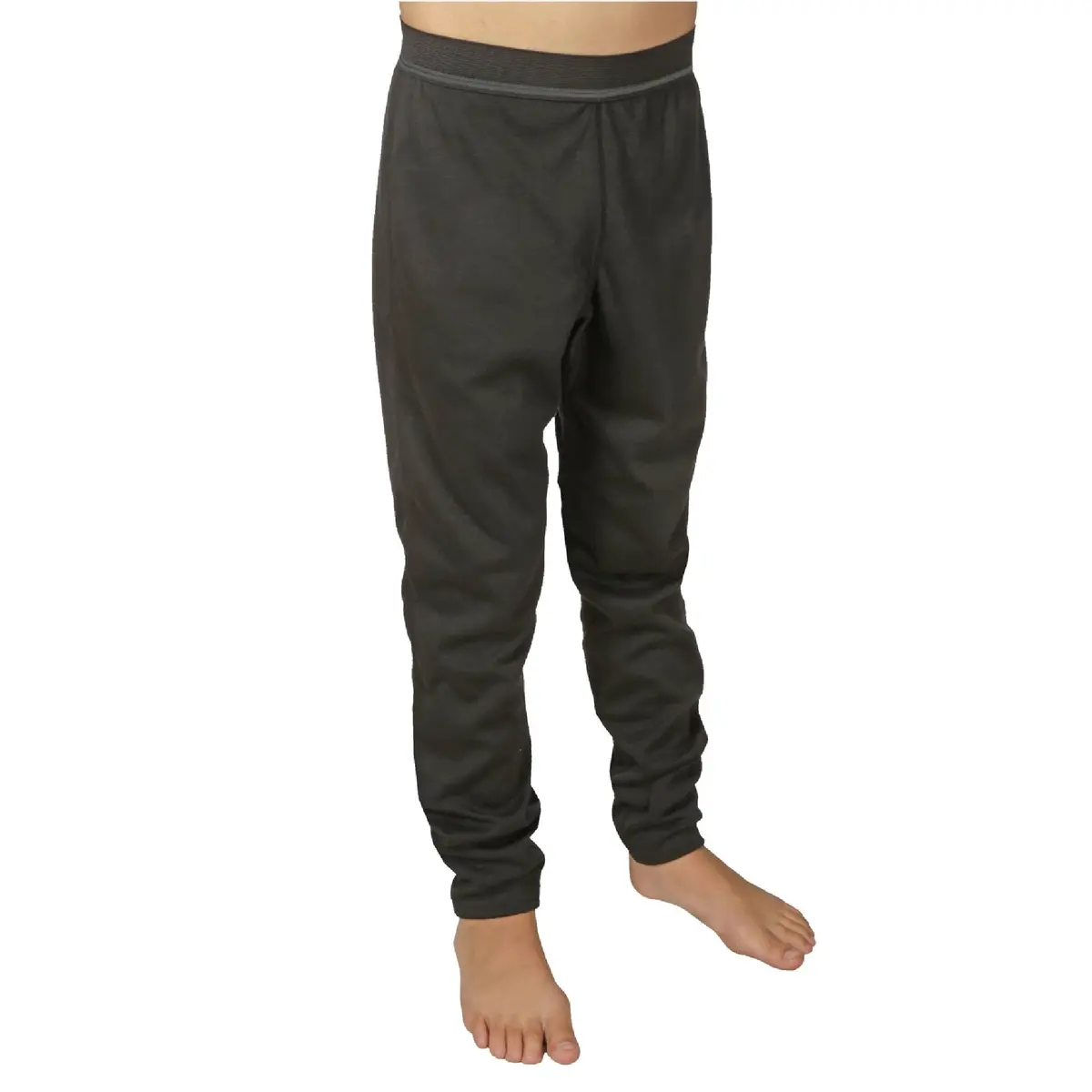 Hot Chillys Youth Pepper Bi-Ply Base Layer Pants | Midweight, Relaxed Fit, Black, Size: Medium - view 2