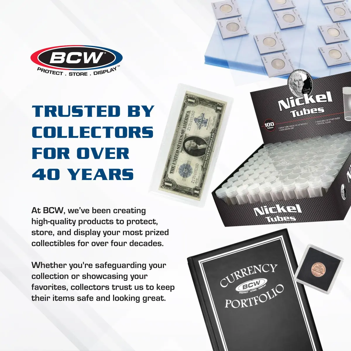 BCW 2x2 Coin Snap - 25 ct Penny Holder | Archival Safe Coin Protector | Crystal Clear Polystyrene Coin Display Case | Ideal for US Lincoln Penny - view 6