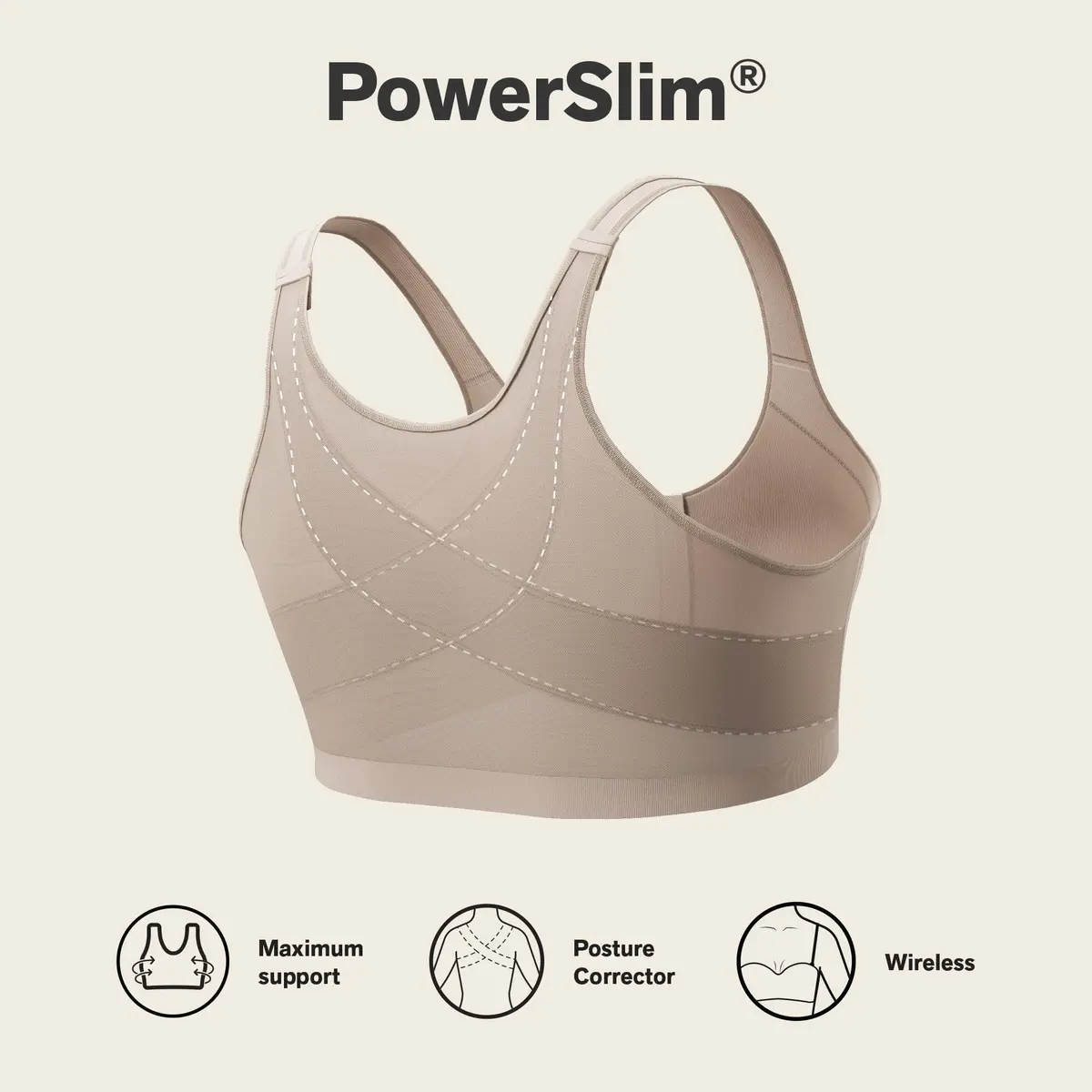Leonisa Front Closure Posture Corrector Full Coverage Bra - Wireless Back Support Bras for Women - view 4