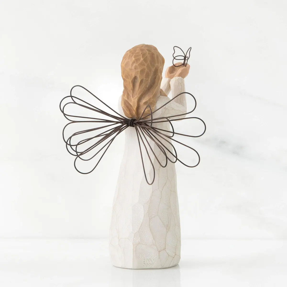 Willow Tree Angel of Freedom Sculpted Hand-Painted Figurine 5x5 in Natural, Inspirational, Hand-Carved - view 4