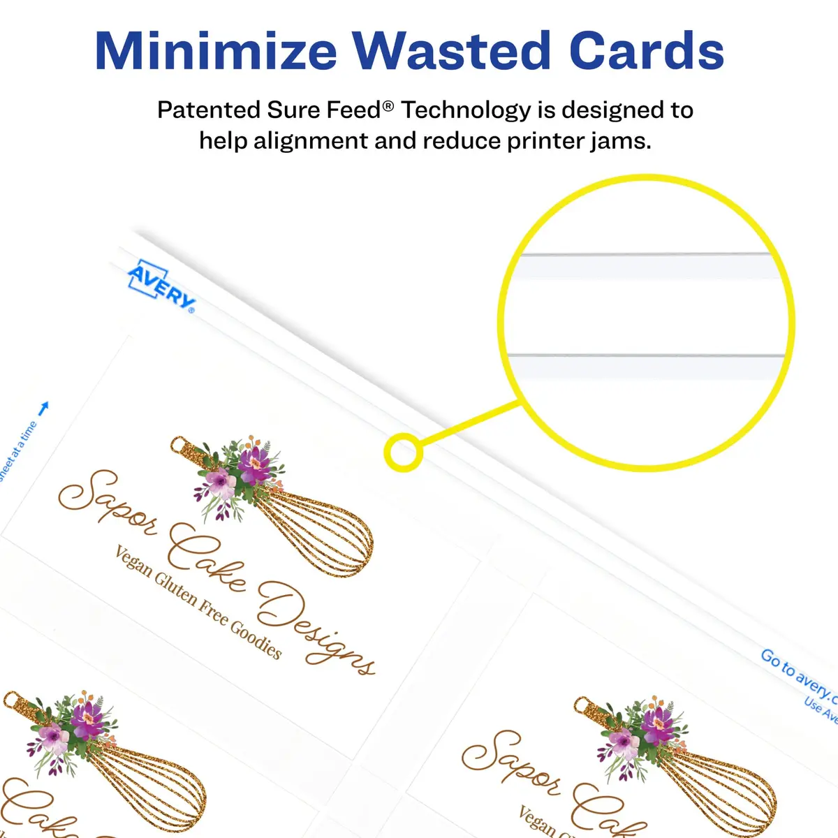 Avery Business Cards 2" x 3.5" Matte White | Clean Edge Laser, 1000 Cards - view 4