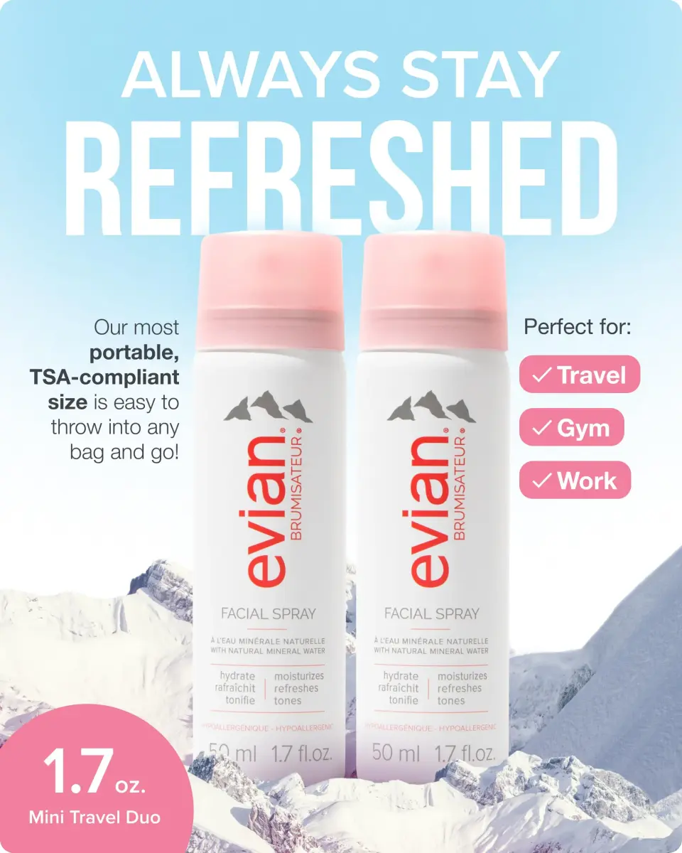 BRUMISATEUR Evian Facial Spray 100ml (3.4 Fl Oz) | Hydrating Mineral Water Mist for Face & Skin - view 2