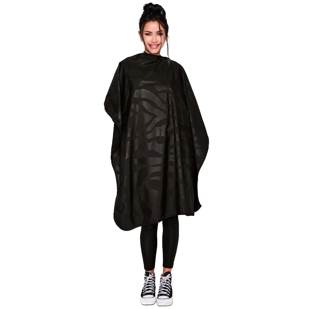 Betty Dain Zephyr Bleach-Proof Styling Cape 45" x 60" Black | Waterproof & Colorproof - main product image