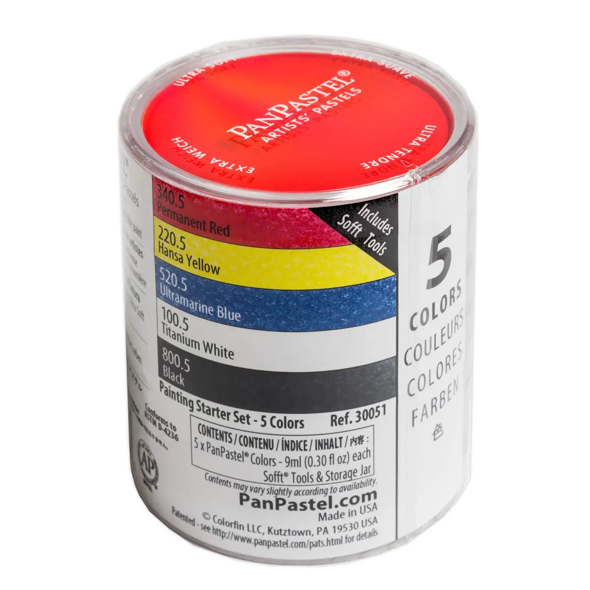 PanPastel Artist Pastels Starter Set 5 Color 90g (3.17oz) | Professional Artist Pastels - main product image