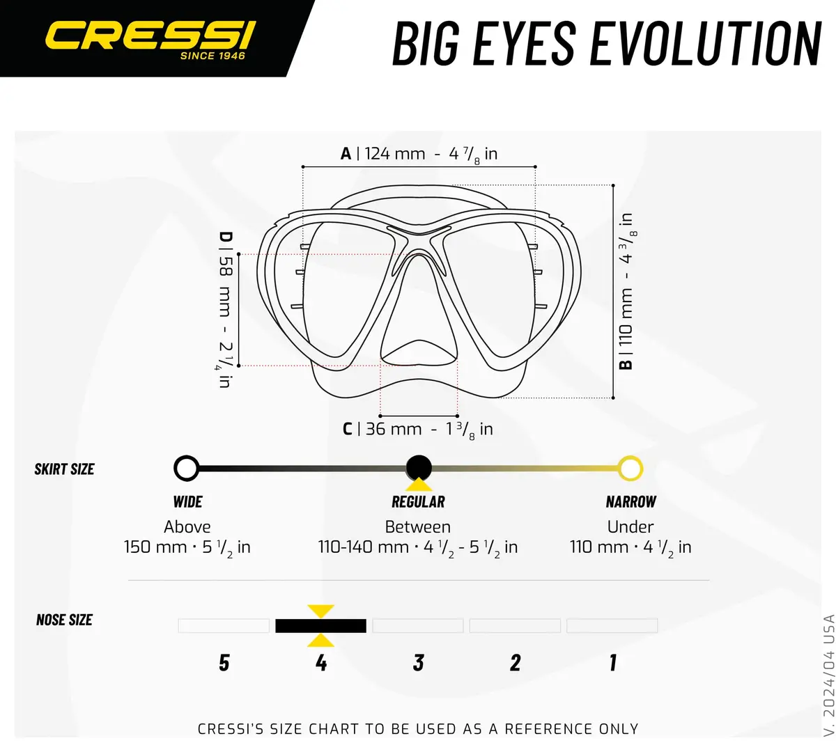 Cressi Big Eyes Evolution Dive Mask | Unprecedented Comfort & Visibility (70-120 chars) - view 5