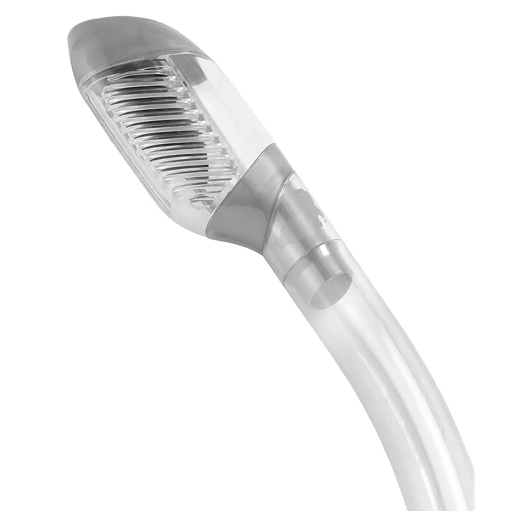 CRESSI Supernova Dry Snorkel Clear/Grey | Wide Elliptical Bore for Easy Breathing - view 2