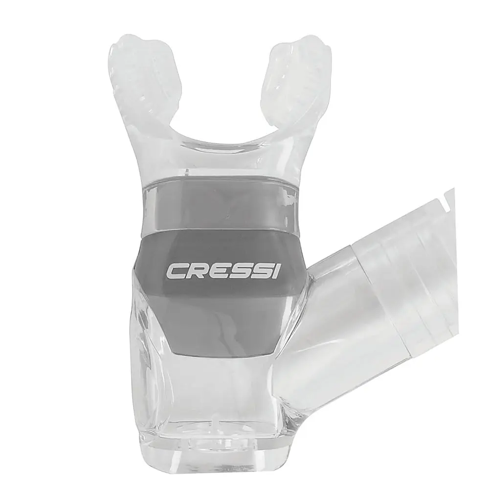 CRESSI Supernova Dry Snorkel Clear/Grey | Wide Elliptical Bore for Easy Breathing - view 3