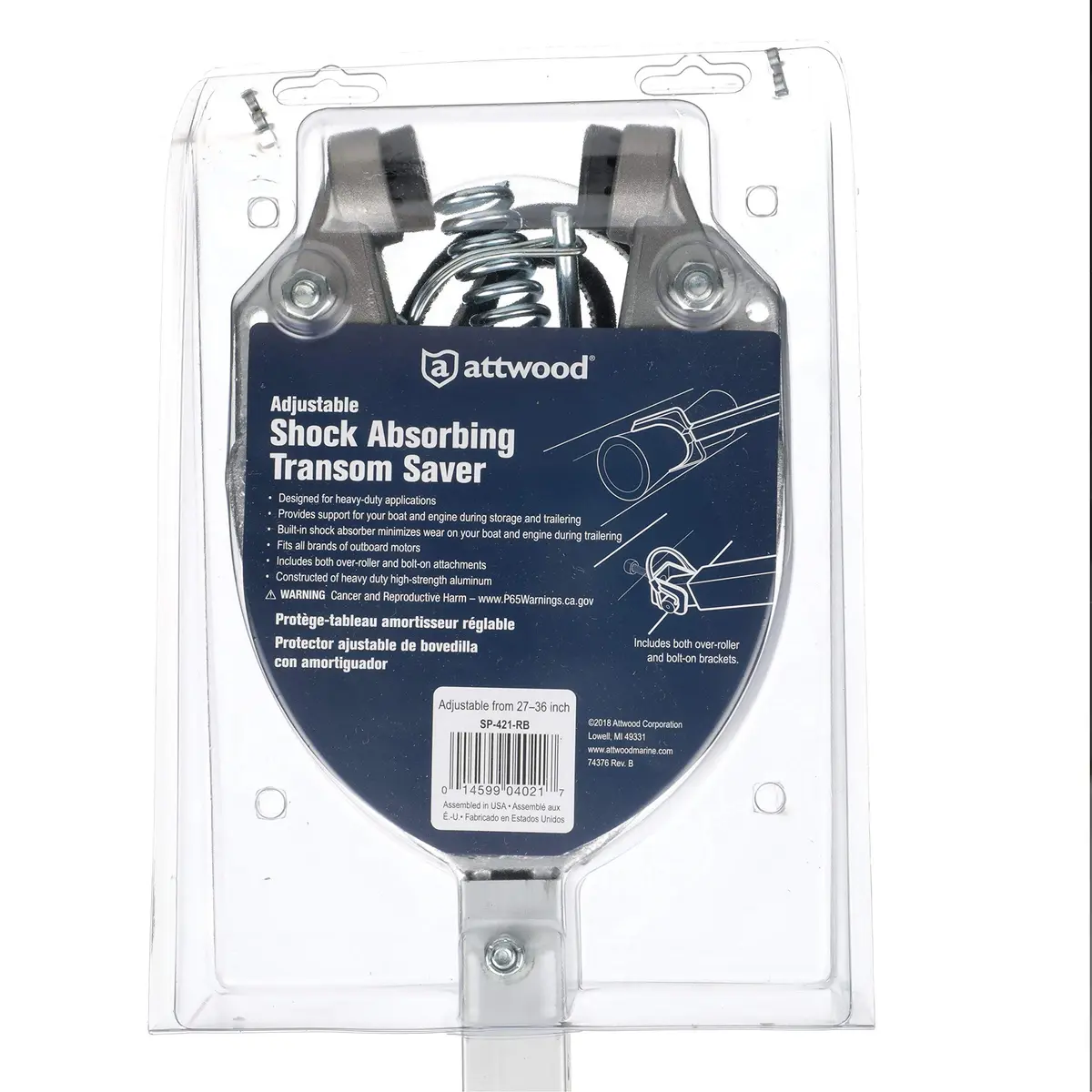 Attwood Shock Absorbing Transom Saver 69-81 cm (27-36 Inches) | Protects Boat Transom During Transport - view 9