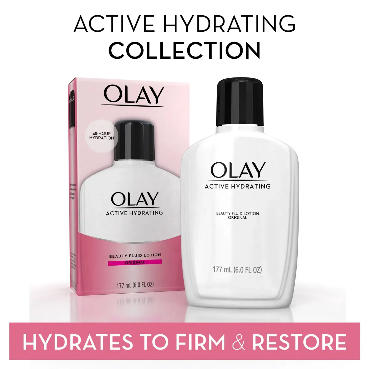 Olay Active Hydrating Beauty Fluid Lotion Original 120ml (4 Fl Oz) | Dermatologically Tested for Dry Skin - view 4