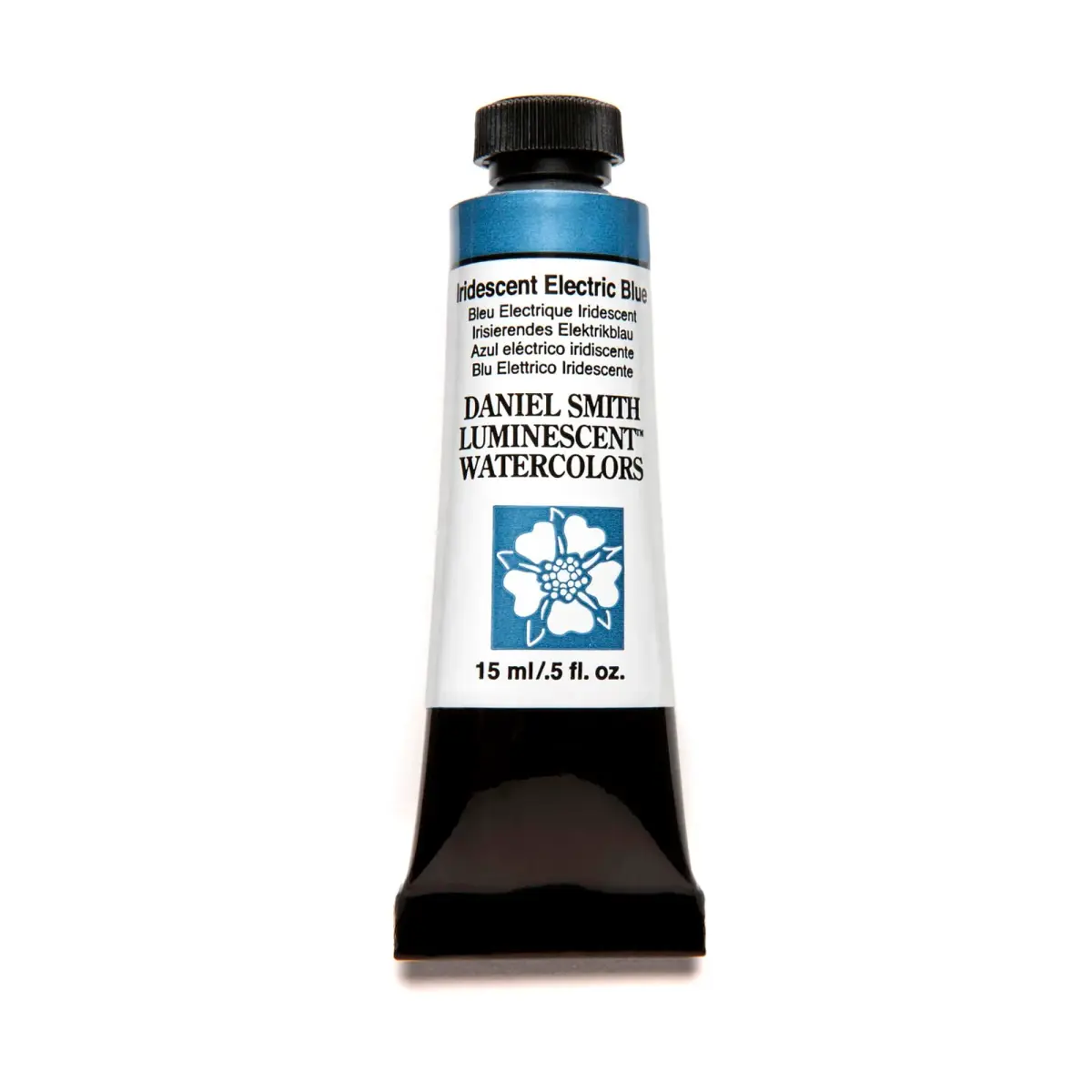 DANIEL SMITH Iridescent Electric Blue Watercolor Paint 15ml (0.5 Fl Oz) | ASTM D4236 Certified - main product image