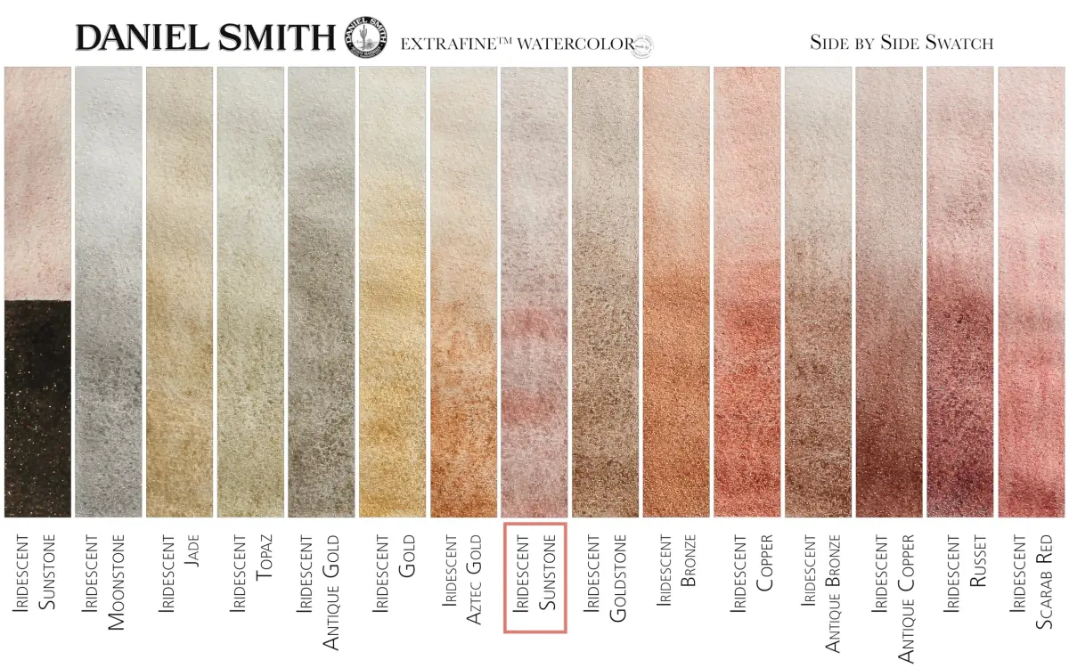 DANIEL SMITH Luminescent Watercolor Paint Iridescent Sunstone 15ml (0.5 Fl Oz) | Professional Grade Art Paint - view 4