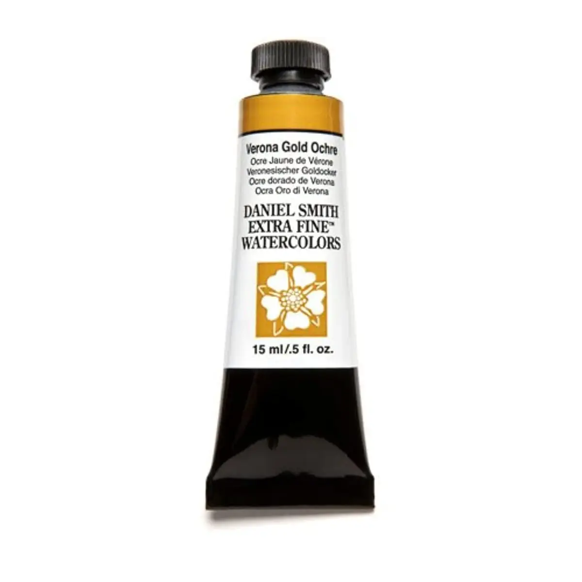 DANIEL SMITH Verona Gold Ochre Watercolor Paint 15ml (0.5 Fl Oz) | Artist Grade Pigment - main product image