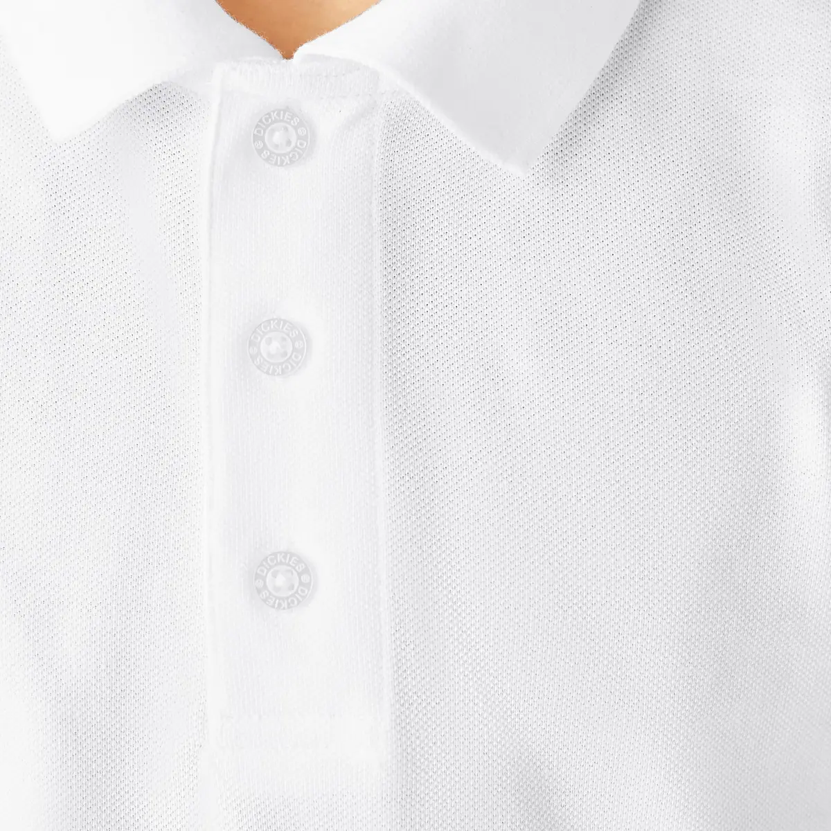Dickies Big Boys' Short Sleeve Pique Polo Shirt, White, Small (8) | Durable Cotton, Easy Care, Tagless Label - view 6