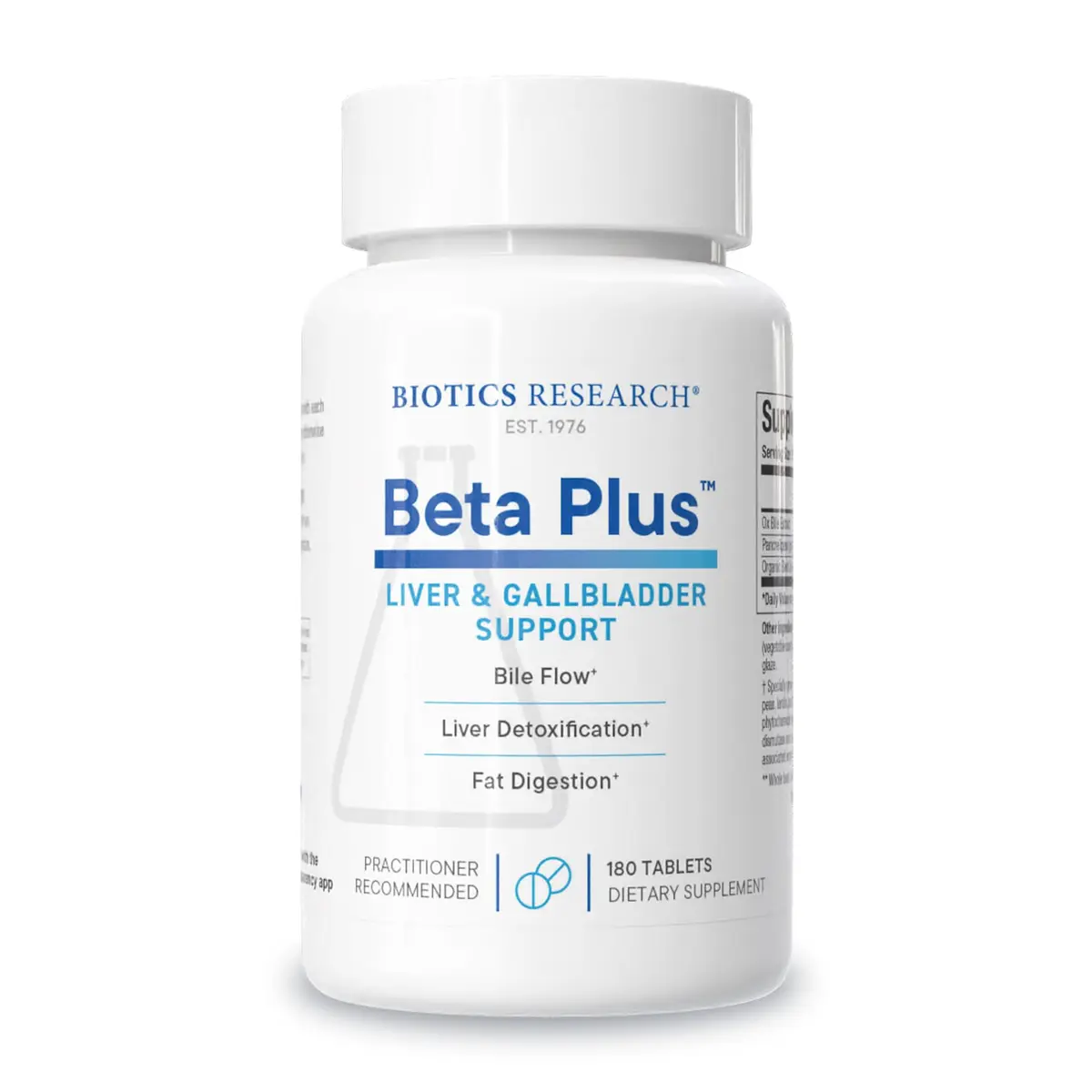 BIOTICS RESEARCH Beta-Plus™ Nutritional Ox Bile Salts 180 Tablets | Supports Fat Digestion & Liver Function - main product image