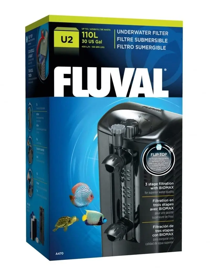 Fluval U2 Underwater Filter | 3-Stage Biological & Mechanical Filtration for Aquariums - main product image