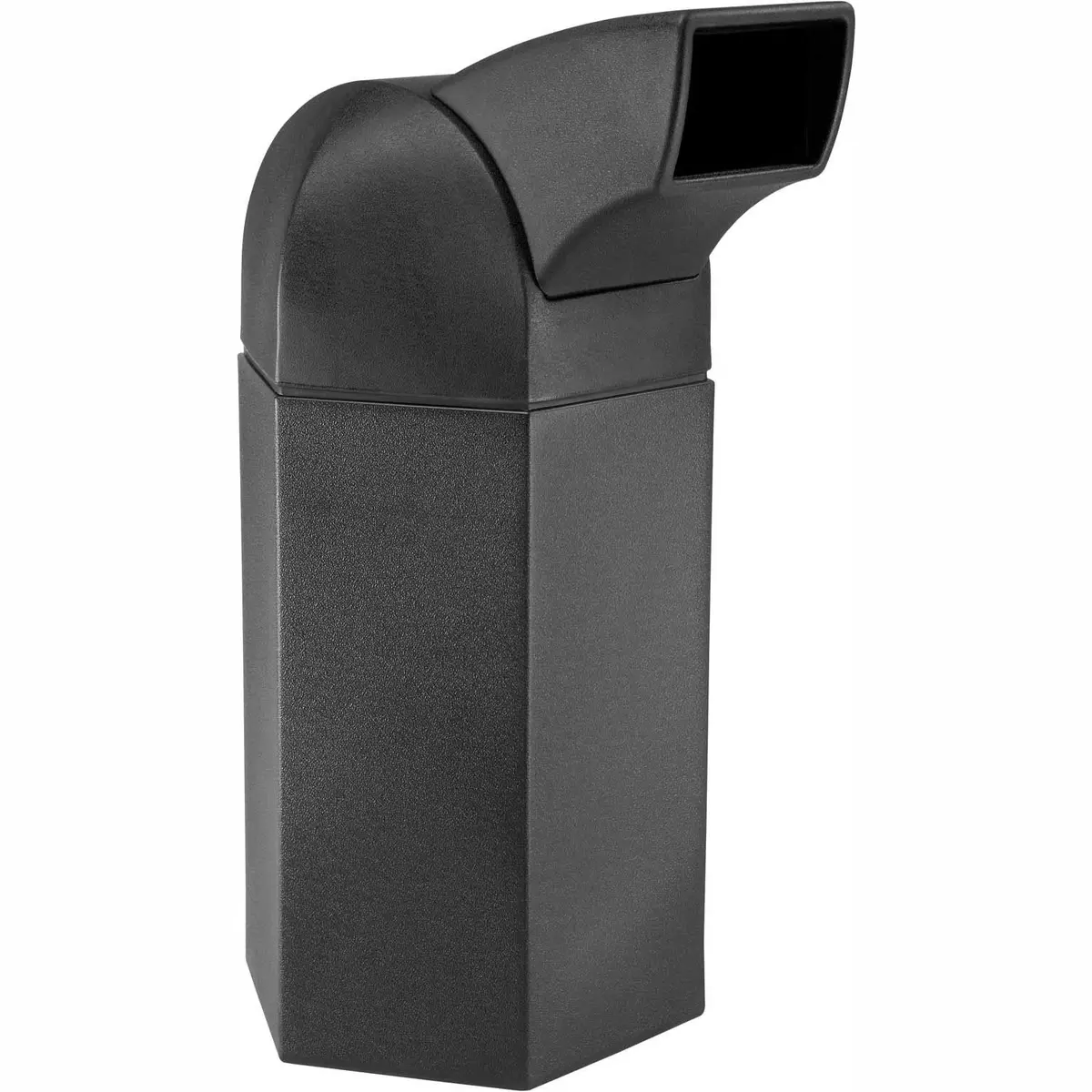 Commercial Zone Drive-Thru Waste Container 50 gal Hexagon Black | Industrial Plastic Trash Bin for Outdoor Use - main product image