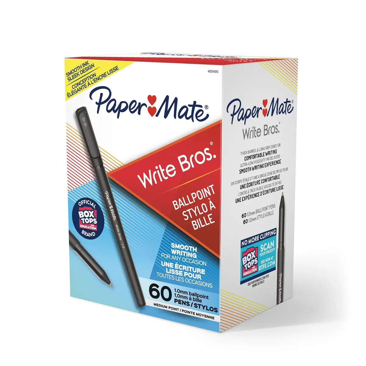 Paper Mate Write Bros. Ballpoint Pens, Black Ink, Medium Point (1.0mm), 60 Count | Smooth Writing Bulk Pack - main product image