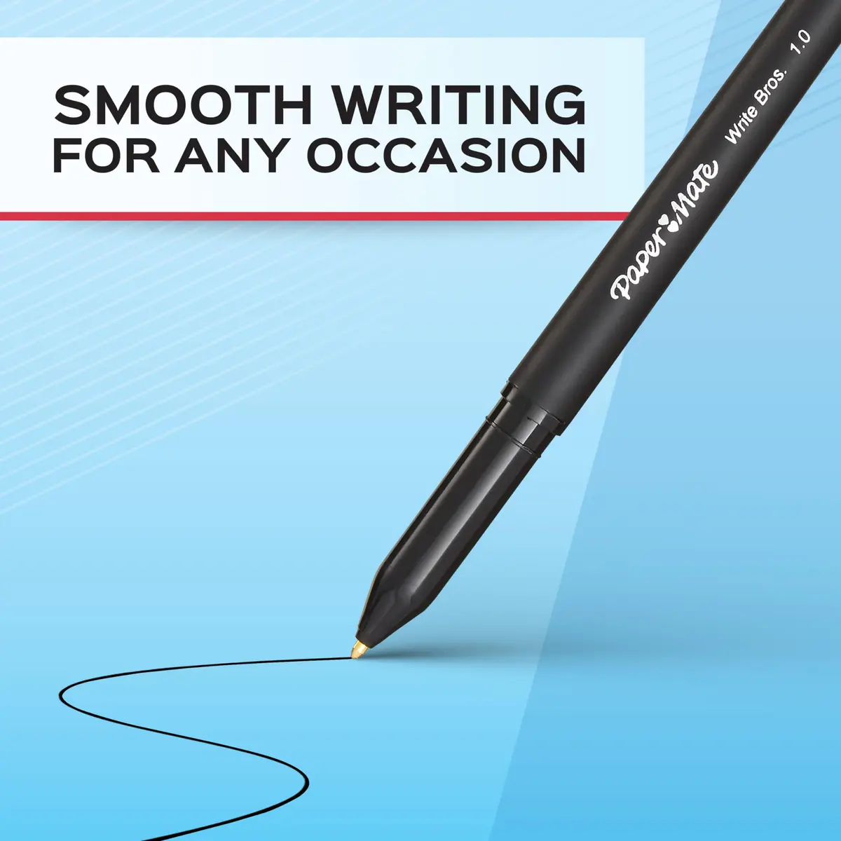 Paper Mate Write Bros. Ballpoint Pens, Black Ink, Medium Point (1.0mm), 60 Count | Smooth Writing Bulk Pack - view 5