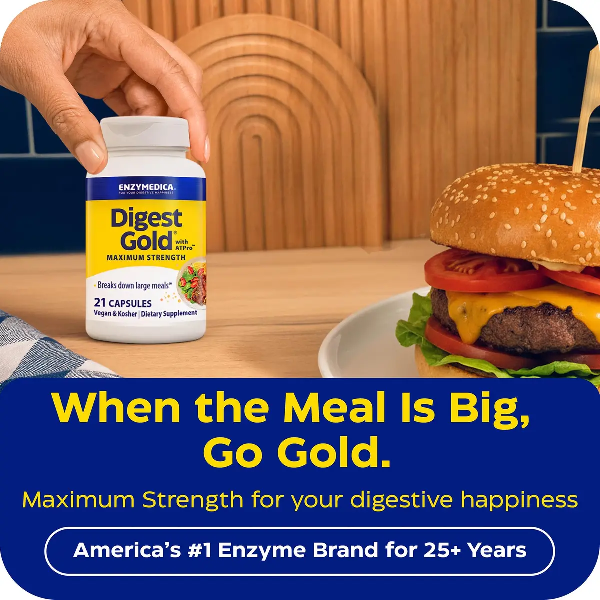 Enzymedica Digest Gold, Maximum Strength, 21 Capsules | Supports Digestion & Energy - view 3