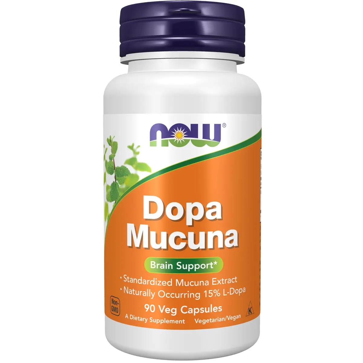 NOW DOPA Mucuna 90 Veg Caps | Standardized 15% L-Dopa for Dopamine Support - main product image
