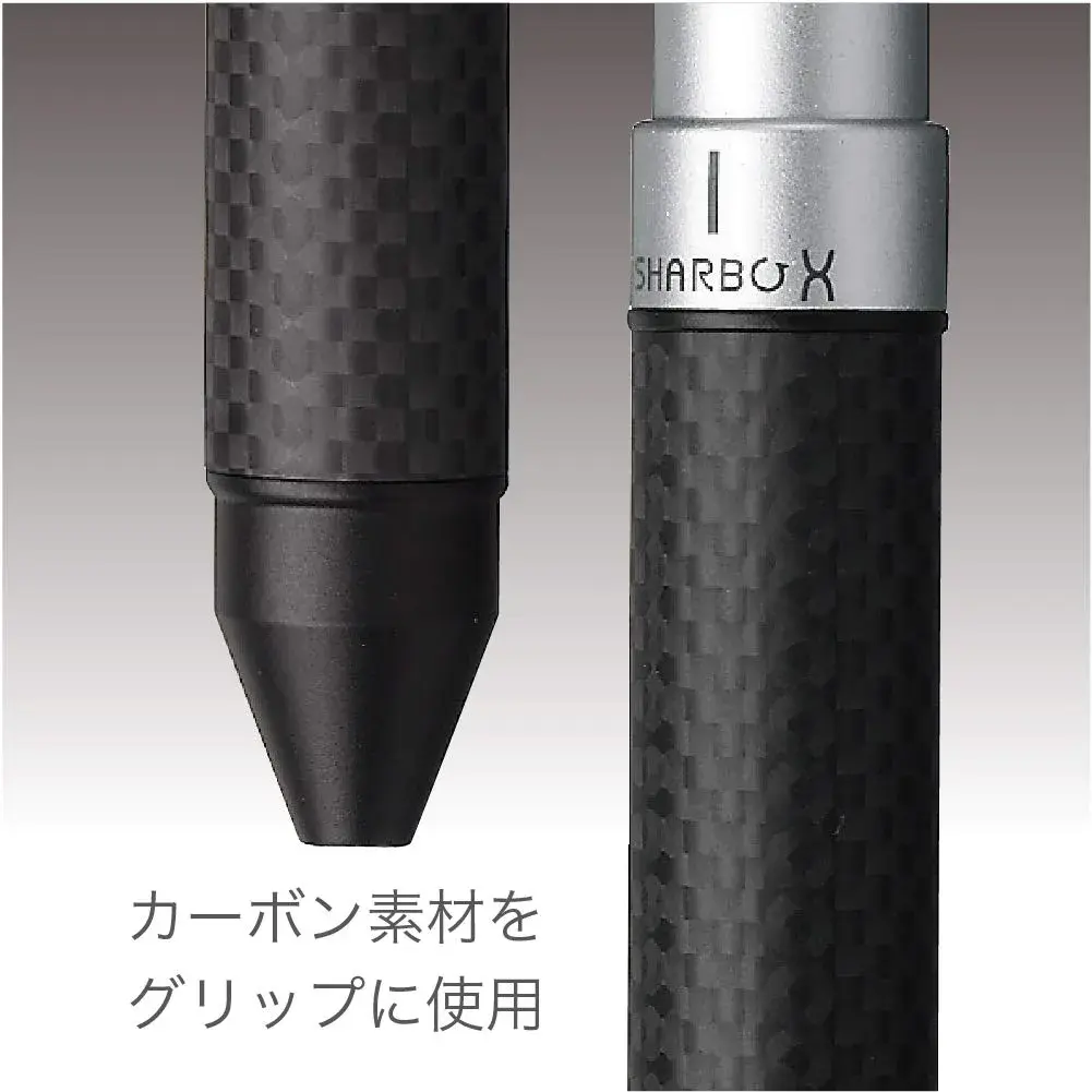 Zebra Sharbo X CB8 Carbon Titanium Gray Multifunction Pen | Smooth Ink Flow Writing Instrument - view 6