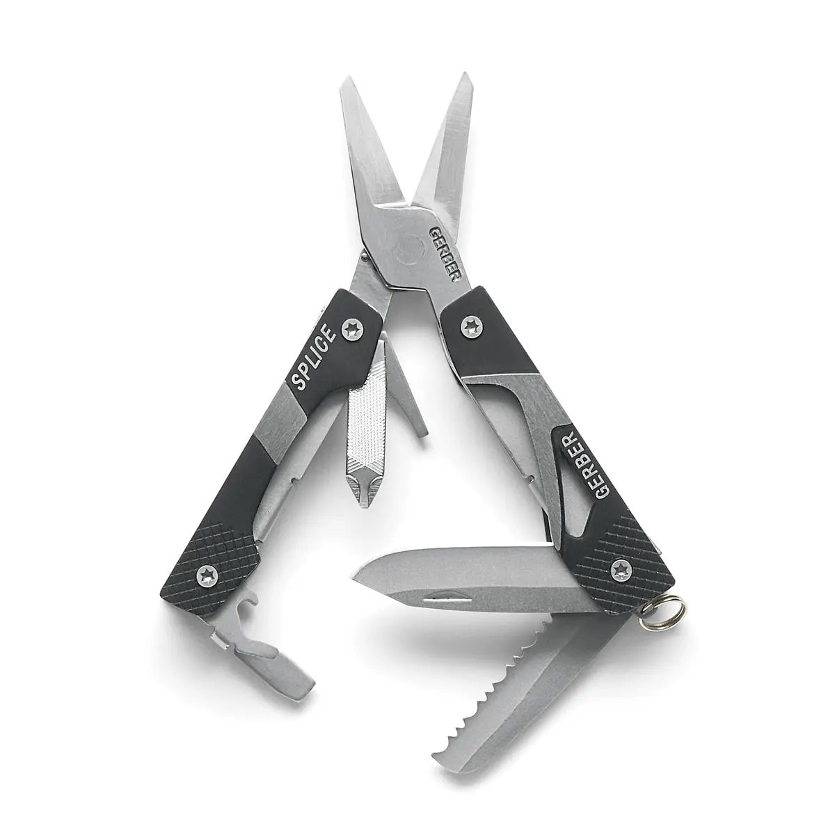 Gerber Splice EDC Multitool Pocket Knife with Scissors, Bottle Opener, Black | 9-in-1 Compact Everyday Carry - main product image