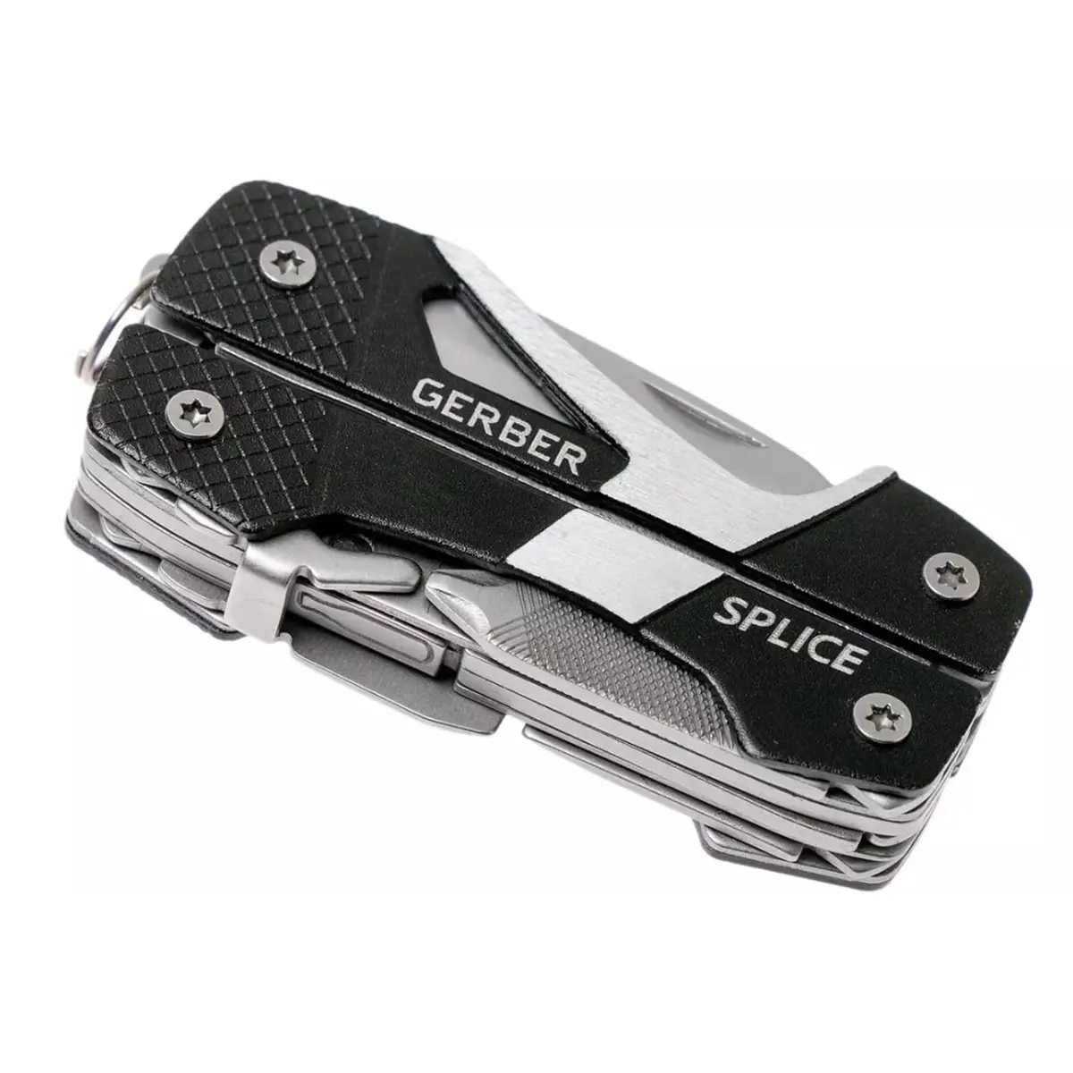 Gerber Splice EDC Multitool Pocket Knife with Scissors, Bottle Opener, Black | 9-in-1 Compact Everyday Carry - view 3