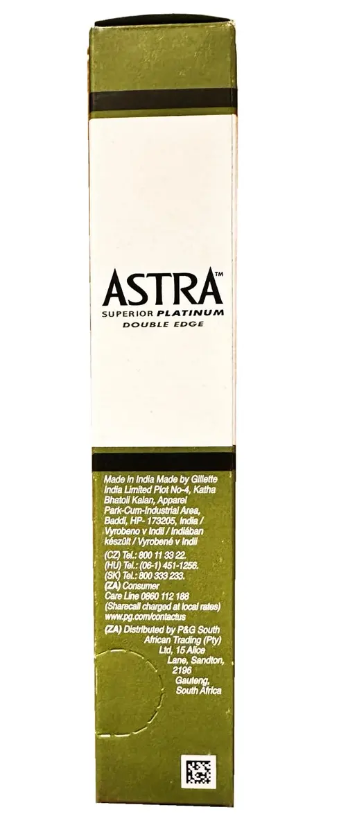 ASTRA Platinum Double Edge Safety Razor Blades,100 Blades (20 x 5) | Long-lasting, smooth shave for men - view 2