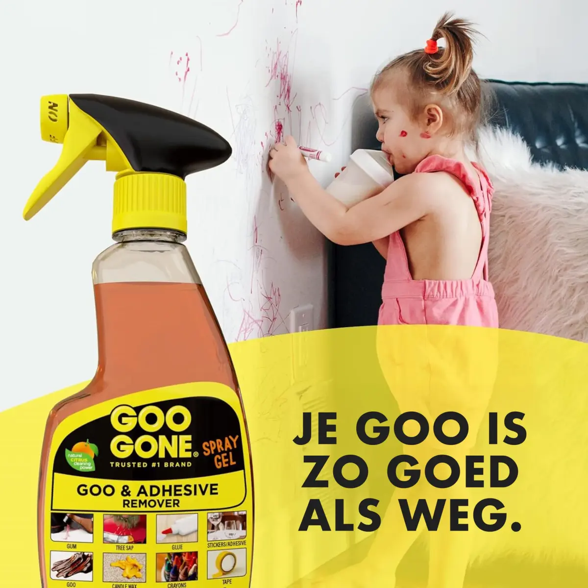 Goo Gone Adhesive Remover Spray Gel 355ml (12 Fl Oz) | Removes Stickers, Labels, Tar, Grease & More - view 6