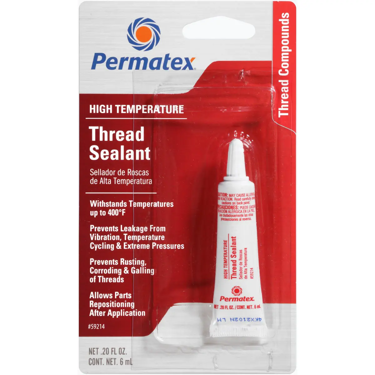 Permatex Thread Sealant with PTFE 1 oz. (Pack of 12) | Seals & Resists Pressure in Air, Oil, Diesel Fuel & Hydraulic Systems - main product image